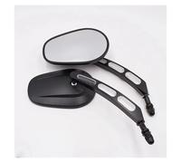 Handlebar Wing Mirrors Bar End For Touring For Road For King For Sportster Motorcycle 8MM Rear View Side Mirrors Rear View Mirror Side Wing Mirror(1Pair Black)