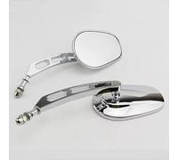 Handlebar Wing Mirrors Bar End For Touring For Road For King For Sportster Motorcycle 8MM Rear View Side Mirrors Rear View Mirror Side Wing Mirror(1Pair Sliver)