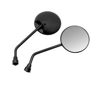 Handlebar Wing Mirrors Bar End Motorcycle Electric Scooter Round Retro Modified Rearview Mirror Straight Pole Reversing Reflector Mirrors 2pc