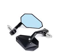 Handlebar Wing Mirrors Bar End Motorcycle Universal Rearview Mirror 22MM Diamond Aluminum Alloy Reflector Anti Glare Side Wing Mirror