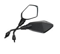 Handlebar Wing Mirrors Bar End Pair Motorcycle Mirror Scooter E-Bike Rearview Mirrors Electrombile Back Side Convex 8mm 10mm Carbon Fiber 2Pcs(8mm Screw)