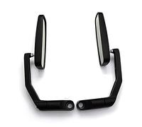 Handlebar Wing Mirrors Bar End Universal CNC Square Motorcycle Mirror - 360° Adjustable 8mm 10mm Handlebar Side Rearview Mirror Side Wing Mirror(MS-2082-1)