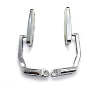 Handlebar Wing Mirrors Bar End Universal CNC Square Motorcycle Mirror - 360° Adjustable 8mm 10mm Handlebar Side Rearview Mirror Side Wing Mirror(MS-2082-3)