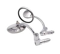 Handlebar Wing Mirrors Bar End Universal For Cafe For Racer For Scooter For Off-road For Bike 78" 22mm - Handlebar End Mirrors Chrome Motorcycle Rearview Mirrors Side Wing Mirror