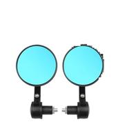 Handlebar Wing Mirrors Bar End Universal Handlebar End Rearview Mirrors Blind Spot Wide View Safety Turning Mirror 2pc Motorcycle Handlebar Rearview Mirror Side Wing Mirror(Blue Glass)