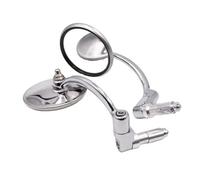 Handlebar Wing Mirrors Bar End Universal Mirrors For For Scooter For Offroad For Bike 7 8" 22mm Chrome Motorcycle Mirrors - Handlebar End Rearview Side Wing Mirror
