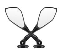 Handlebar Wing Mirrors Bar End Universial Motorcycle Rearview Mirror Scooter E-Bike 8mm Rear View Mirrors Back Side Convex Mirror 2Pcs Pair Side Wing Mirror