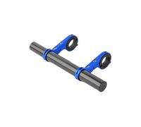 Handlebars Bicycle Handlebar Extension Bracket Carbon Fibre Clamp For Small Auxiliary Headlight Light Lamp Holder Extended(20cm blue)