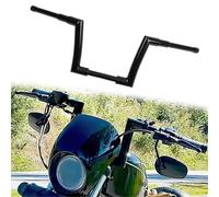 HandleBars part For Harley Deuce CVO FXSTD/SE2/I 2000-2007 Low Rider FXLR 2019 8/10/12inch Rise Fat Z Handlebar Ape Hanger Bar Gloss Black Motorcycle Accessories(8 inch)