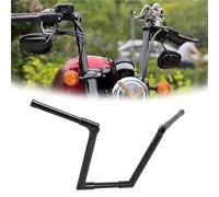 HandleBars part For Harley Softail Deuce FXSTD/I 2000-2007 For Deluxe FLSTN/I 2005-2017 Motorcycle Accessories 1-1/4" Handlebar Clamp Area Diameter 1" 8/10/12"(Black- Silver,12inch)