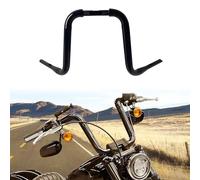 HandleBars part For Harley Softail Standard FXST 1984-2024 Street Bob FXBB FXBBS 2018-2022 Motorcycle Gloss Black Ape Hanger Handlebar 1.5" Rise 1" Clamp Accessories(12 inch)