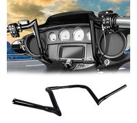 HandleBars part Motorcycle Accessories Handlebar 1.5" Fat Bar 1" Clamp Gloss Black For Harley Street Glide Special FLHXS 2014-2024 ST FLHXST 2022-2024(12 inch)