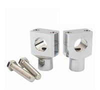 Handlebars raised extended Motorcycle Handlebar Riser Mount Clamp 22mm 25mm For Vulcan 900 For Classic For Custom Replacement Accessories(22mm silver)