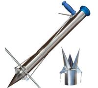 Handled Planter Tools, Stainless Steel Garden Seeder Manual Broadcast Spreader Transplanter 92x11.5cm Single or Double Handle(Single1)