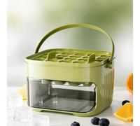 Handled Press-Type ICES Cube Tray with Press Lid & Tongs Reusable Iced