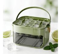 Handled Press-Type ICES Cube Tray with Press Lid & Tongs Reusable Iced