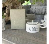 Handled Tea Light Holder -Good Friends Light Up The World, Resin Candle Holder, A Refined Choice To Light Up Your Life, A Gift For Your Best Friend (Thank you for being amazing)