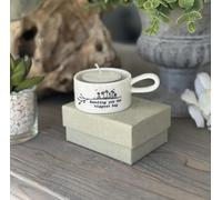 Handled Tea Light Holder -Good Friends Light Up The World, Resin Candle Holder, A Refined Choice To Light Up Your Life, A Gift For Your Best Friend (Sending you the deepest hug)