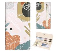 Handlein Womens Wallet, Extra Slim RFID Wallets, Leather Bifold Clutch Billfold Purse, with 11 Card Slots & ID Window, Cute Credit Card Holder Purse for Ladies Girls, Bohemia, Young and Fashionable