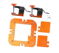 Handleless Cabinet Router Template Jig, Aluminum Alloy Routing Guide with 2 Clamps and 4 Corner Size Options for Cabinet Door Pull Slots Router Jig Handleless Slot Template Aluminum Routing Guide Pull