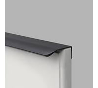 Handles 2 Furniture Finger Pull Pcs Aluminum Hidden Black Modern Drawer Cupboard Wardrobe Cabinet Drawers Shoe Cabinets (Length:1000mm)