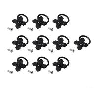 Handles for Ring Pull Furniture Handles, Vintage Drawer Knobs Pulls Handles for Cabinets and Chests with Mounting Screws, Retro Style Metal Cabinet Knobs with Circular Ring Pull (10pc Black)