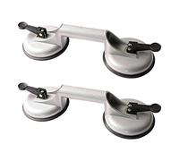 Handles Plate Sucker 2PCS Glass Lifting Suction Cups Heavy Duty Vacuum Aluminum Handle Holder Lift Large Glass(2 suction cups)
