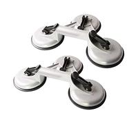 Handles Plate Sucker 2PCS Glass Lifting Suction Cups Heavy Duty Vacuum Aluminum Handle Holder Lift Large Glass(3 suction cups)