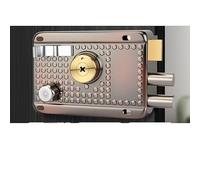 Handles Traditional Nightlatch Electro Brass Finish Standard Security Double Lock Cylinder Interlocking Locking Structure Door Lock(Left-Opening with edge1)