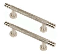 HandleStore Ch445 Knurled T Bar Pull Handle, Satin Nickel, 306mm Centres, Pack Of 1