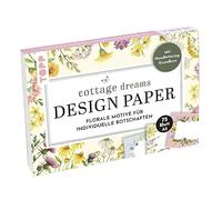 Handlettering Design Paper Block Cottage Dreams A5: 75 feste Motivpapiere A5 in 25 floralen Designs. Mit Handlettering-Grundkurs