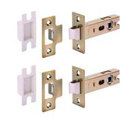 HANDLEZONE® 2 Pack 76mm / 3 inch Antique Bronze Premium Tubular Mortice Latch, Catch for Internal Timber Doors - 57mm Backset