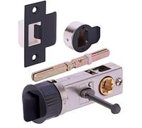 HANDLEZONE® 76mm Privacy Bullet Latch, Round Designer Mortice Latch, Catch for Internal Timber Doors - Black Matt - 57mm Backset