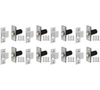 HANDLEZONE® 8 Pack Adjustable Roller Catch, Spring Loaded Ball Latch, for Internal Doors - Nickel Plated