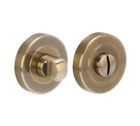 HANDLEZONE® Bathroom Toilet Door Thumbturn And Release Set - Antique Bronze