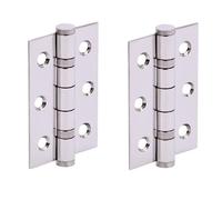 HANDLEZONE® Door Hinges 1 Pair 76mm / 3 inch Ball Bearing - Polished Stainless Steel