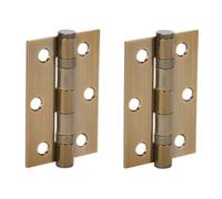 HANDLEZONE® Door Hinges 1 Pair 76mm / 3 inch Ball Bearing, with Screws - Antique Bronze