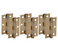 HANDLEZONE® Door Hinges 3 Pairs 76mm / 3 inch Ball Bearing, with Screws - Antique Bronze