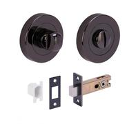 HANDLEZONE® Premium Bathroom Toilet Door Thumb Turn & Release Deadbolt Kit - Black Nickel - 76mm Bolt (57mm Backset)