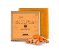 Handmad.e Healing Turmeric-Oats Butter Bath Soap With Cold Processed For Natural Exfoliation, Brightening, Skin Health & Tan Removal (125gm)