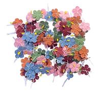 Handmade 100 Pcs Mulberry Paper Flowers Blossom Scrapbook Craft Card DIY Craft Using for Crafts, Bouquets, Scrapbooks, Decorations, Greeting Cards, Wedding Gifts, Seasonal Gift. (Earth Tone)