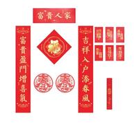 Handmade 2025 Snake Theme Poetics Couplets Chinese New Year Door Sticker for Cultural Celebration Home Decoration Festival Ornament