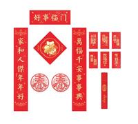 Handmade 2025 Snake Theme Poetics Couplets Chinese New Year Door Sticker for Cultural Celebration Home Decoration Festival Ornament