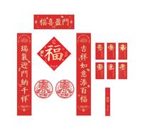 Handmade 2025 Snake Theme Poetics Couplets Chinese New Year Door Sticker for Cultural Celebration Home Decoration Festival Ornament