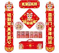 Handmade 2025 Snake Theme Poetics Couplets Chinese New Year Door Sticker for Cultural Celebration Home Decoration Snake Year Celebration