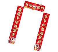 Handmade 2025 Snake Theme Poetics Couplets Chinese New Year Door Sticker for Cultural Celebration Home Decoration Traditional Spring Festival