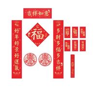 Handmade 2025 Snake Theme Poetics Couplets Chinese New Year Door Sticker for Cultural Celebration Home Decoration Festival Ornament