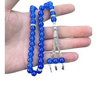 Handmade 33 Bead Tasbih Hand Bracelets Glass Prayer Beaded Rosary Jewelry Religious Accessories Glass Prayer Beaded Bracelets For Women Men Tasbih