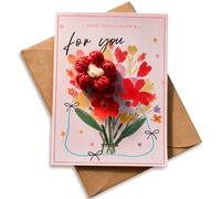 Handmade 3D Crochet Flower Thank You Card for Teacher, TA, Nursery Worker - A6 Folded Card with Kraft Envelope, Good Things Happen For You - End of Year Teacher Gifts 2026