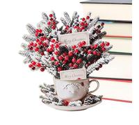 Handmade 3D Flower Bouquet Teacup Greeting Cards - Home Decor | Pop Out Paper Craft Card With Envelope, Birthday Thanksgiving Christmas Holiday Gift For Mom Wife Friend Teacher: Keepsake Co